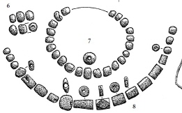 Zeichnung Glasperlen der Samarten, Halskette